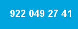 922 049 27 41 922 049 27 41